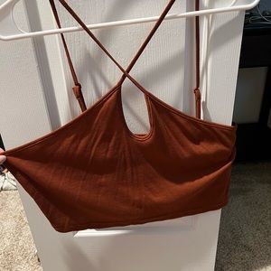 women’s cut out crop top